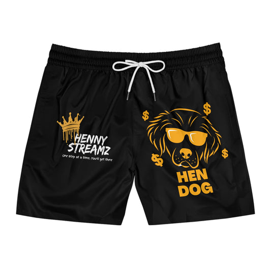 HenDog Men's Mid-Length Swim Shorts (AOP)