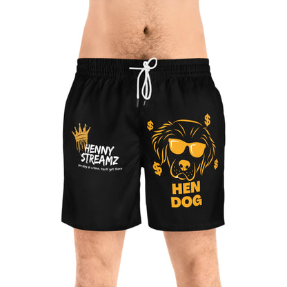 HenDog Men's Mid-Length Swim Shorts (AOP)